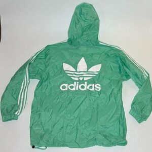 Adidas light weight windbreaker hoodie men’s size L